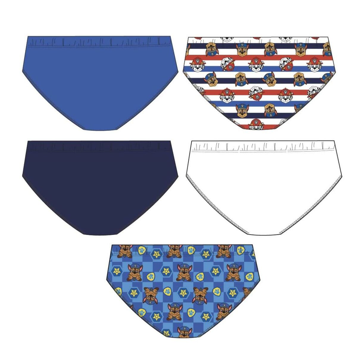Pack de Calzoncillos The Paw Patrol Multicolor 5 Unidades