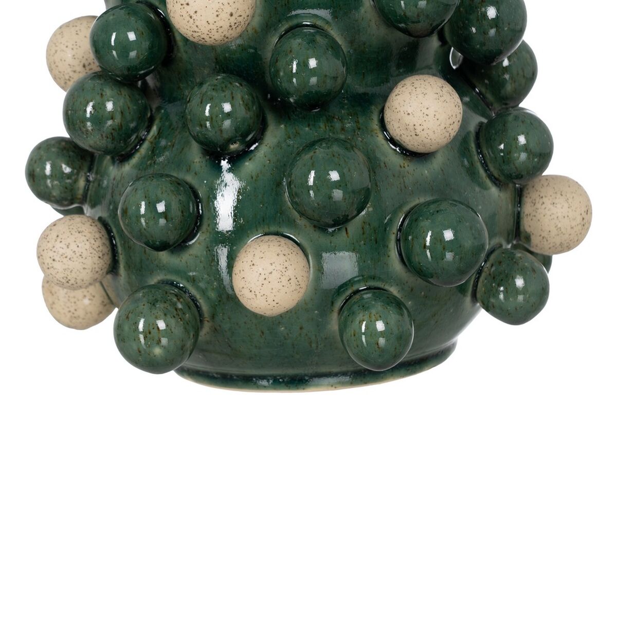 Jarrón Blanco Verde Cerámica 24 x 24 x 31,5 cm