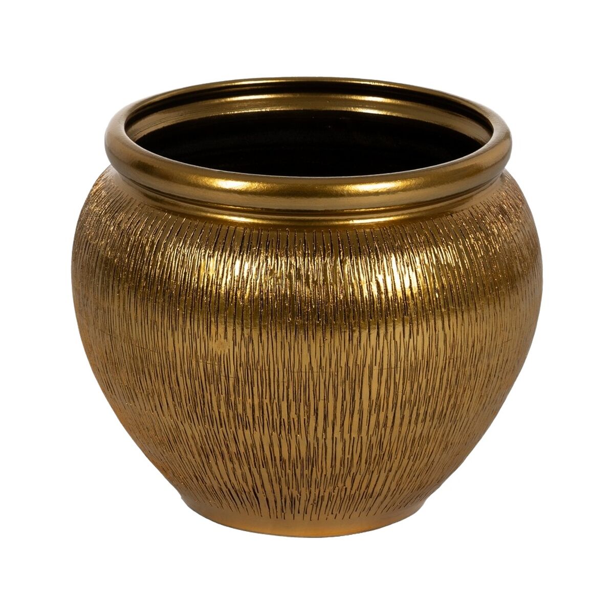 Jarrón Dorado Cerámica 39 x 39 x 40 cm