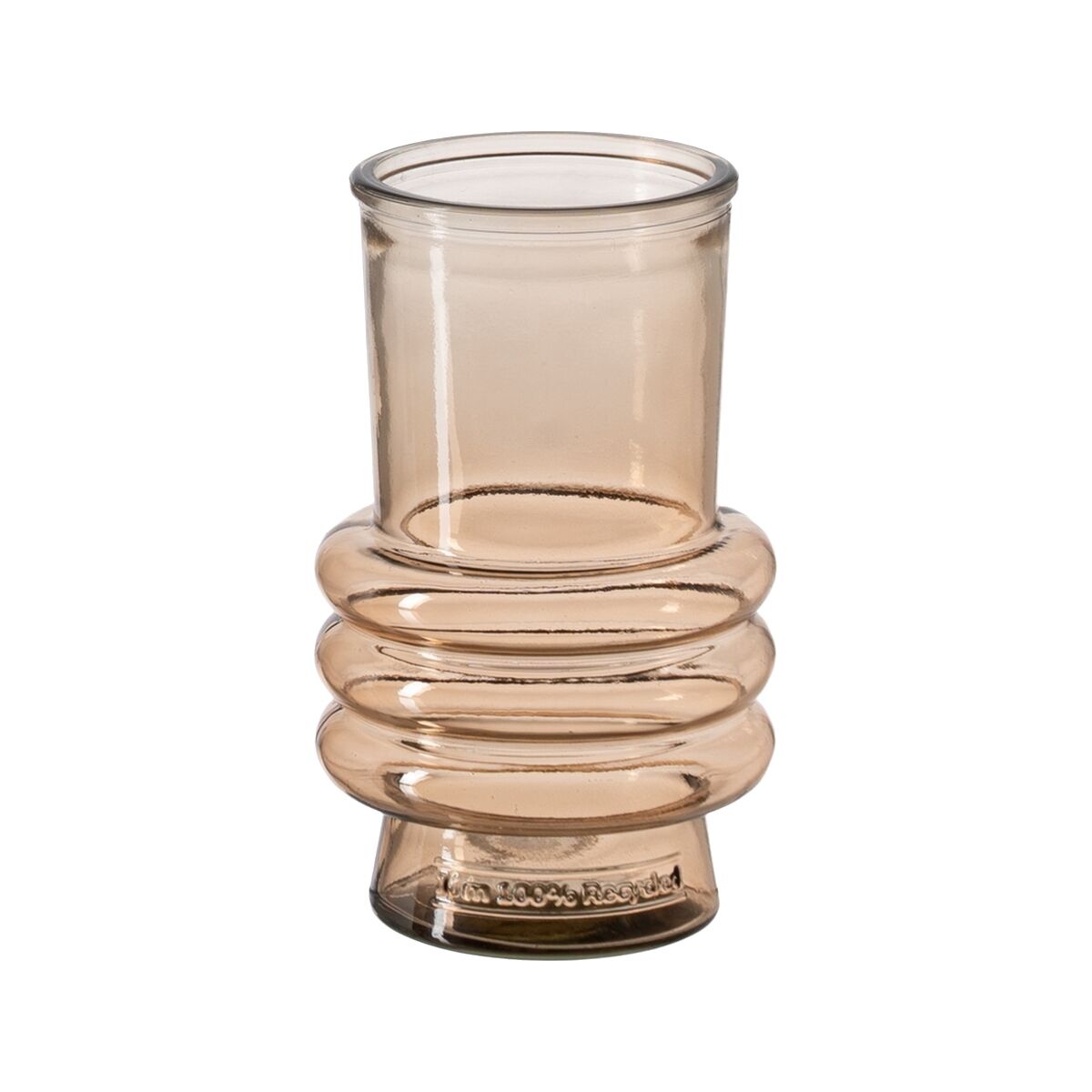 Florero Champán vidrio reciclado 10 x 10 x 17 cm