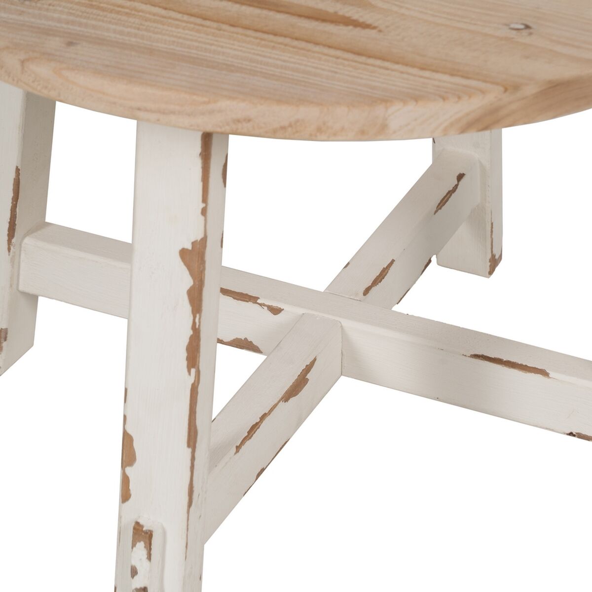 Mesa de Centro Blanco Natural 60 x 60 x 45 cm