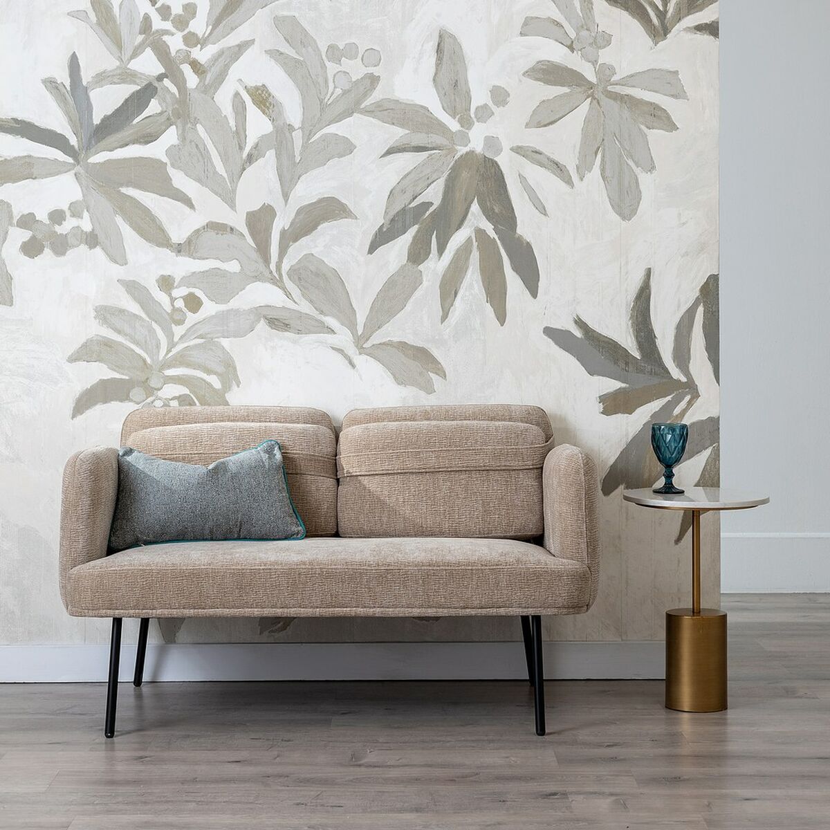 Sofá Negro Beige 127 x 72 x 73 cm