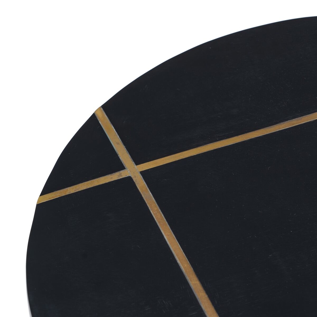 Mesa auxiliar Negro Dorado 38 x 38 x 43 cm