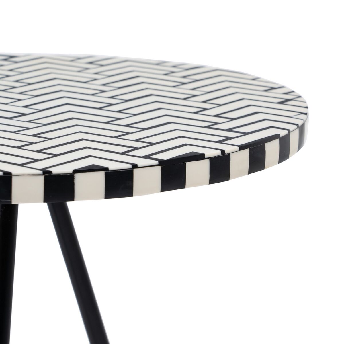 Mesa auxiliar Blanco Negro 38 x 38 x 50 cm