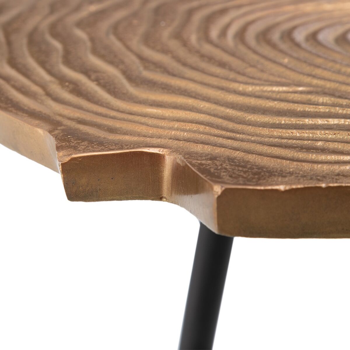 Juego de 3 mesas Negro Cobre 60 x 60 x 56 cm (3 Unidades)