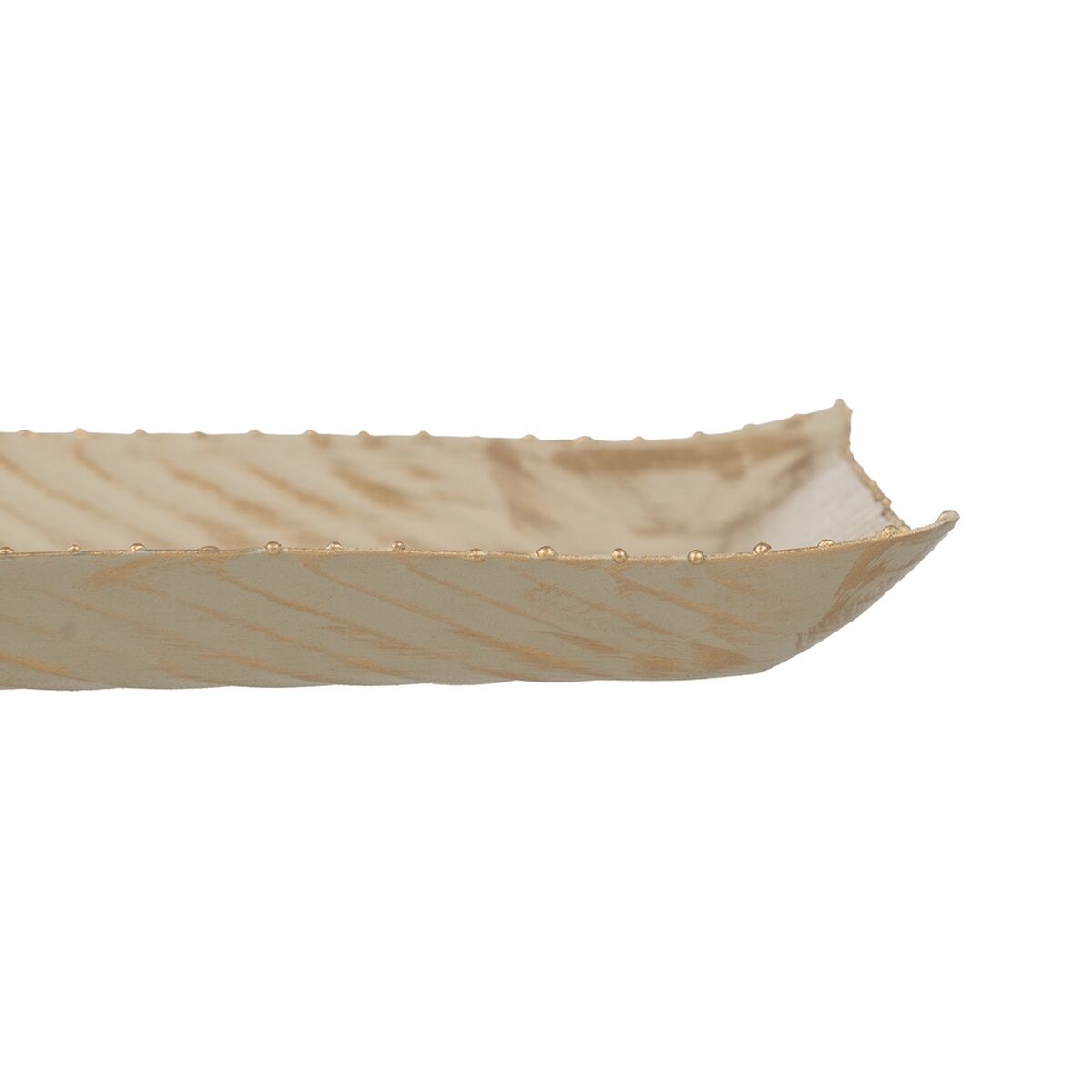 Bandeja decorativa Beige Dorado 36 x 23 x 2 cm
