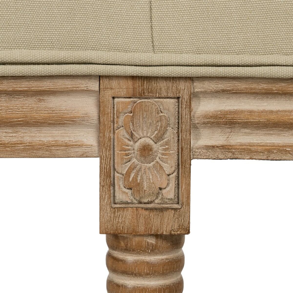 Banqueta Beige Madera de caucho 122 x 41 x 46 cm