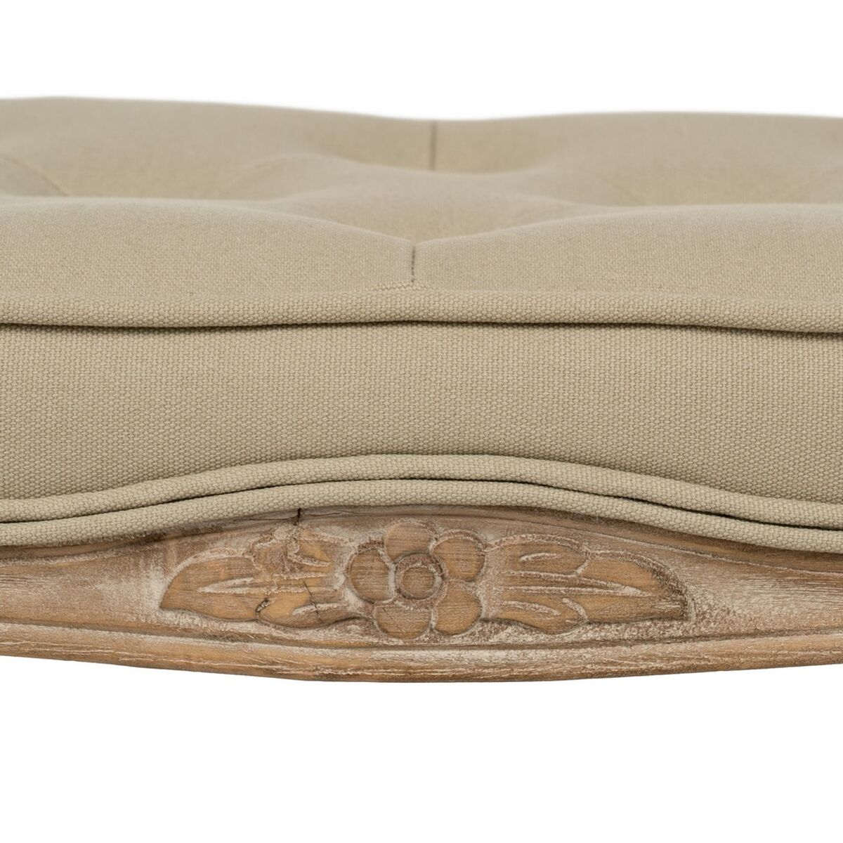 Banqueta Beige Madera de caucho 50 x 47 x 36 cm