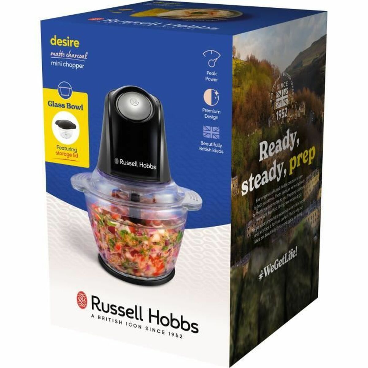 Picadora Russell Hobbs Chopper Negro Plástico 200 W 1 L