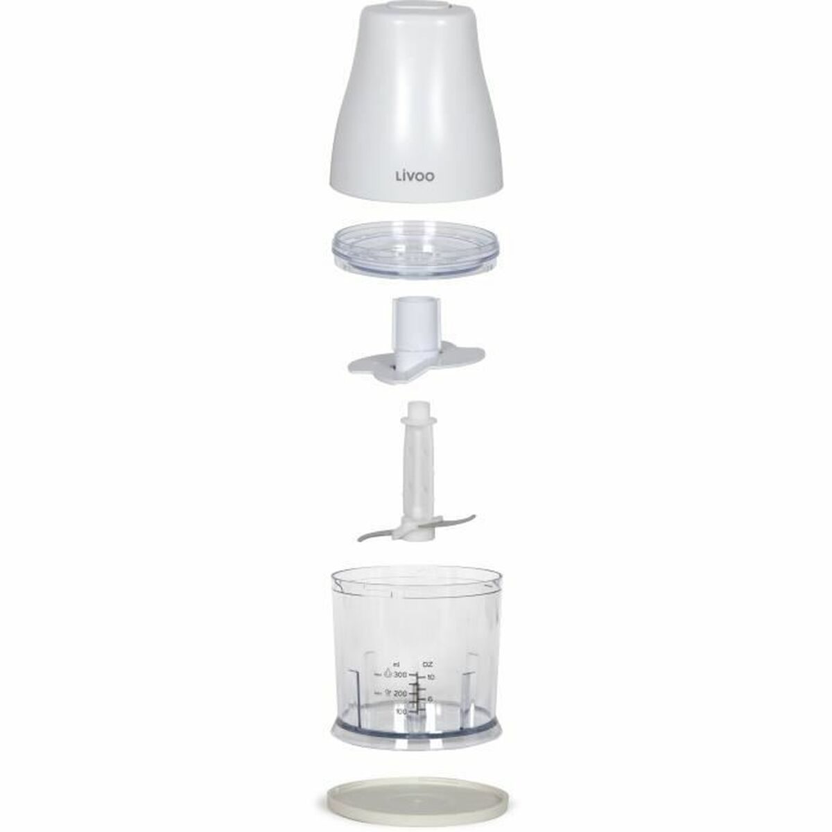 Picadora Livoo Chopper Blanco 400 W Acero Inoxidable