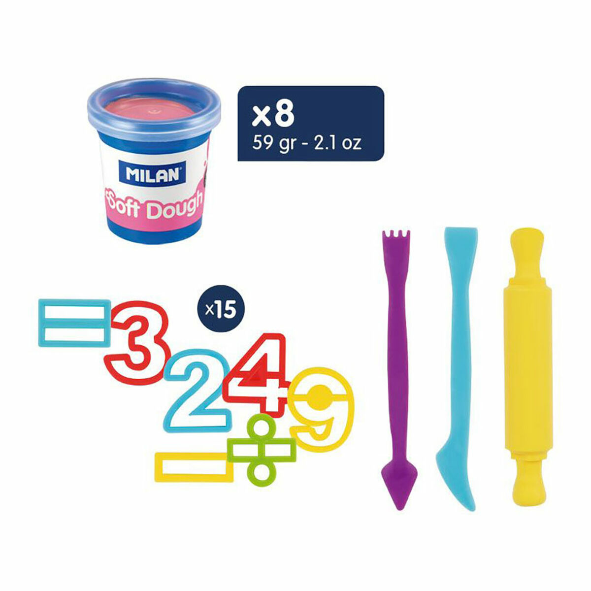 Pasta de modelar Milan Soft Dough Lots of Numvers