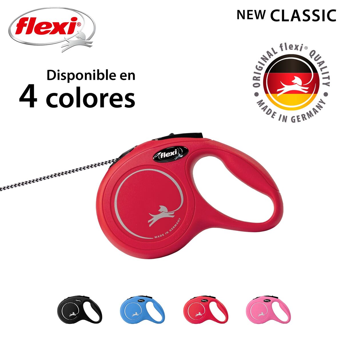 Correa para Perro Trixie Classic XS Rojo 3 m