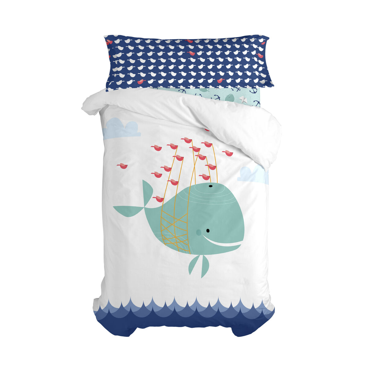 Sábana Bajera Ajustable HappyFriday MOSHI MOSHI Multicolor Cama de 90 28 x 2 x 38 cm 90 x 200 x 32 cm