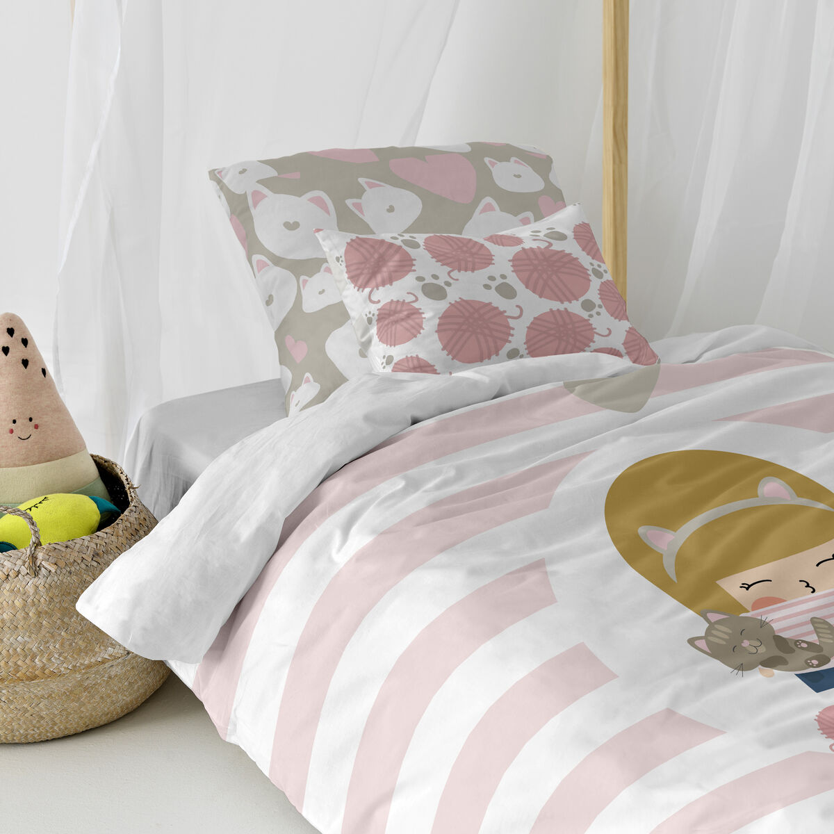 Juego de funda nórdica HappyFriday HAPPYNOIS Multicolor 28 x 4 x 38 cm