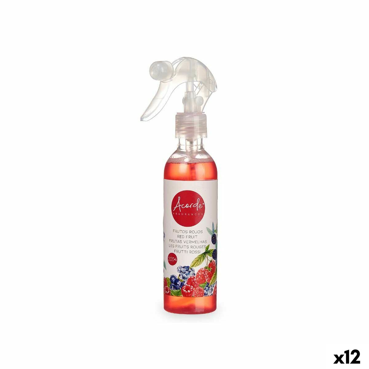 Ambientador Acorde Frutos rojos 200 ml (12 Unidades)