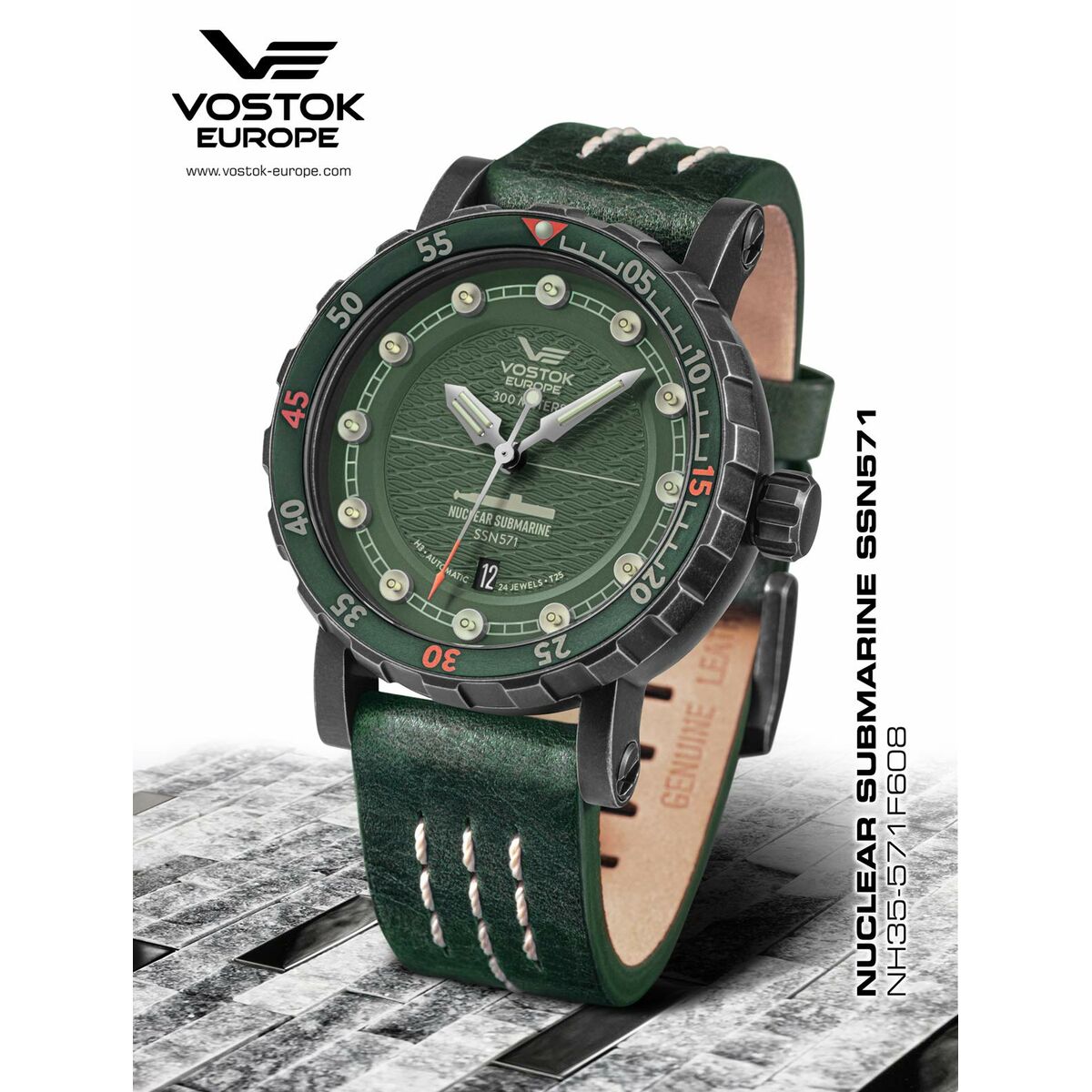 Reloj Hombre Vostok NH35A-571F608 Verde