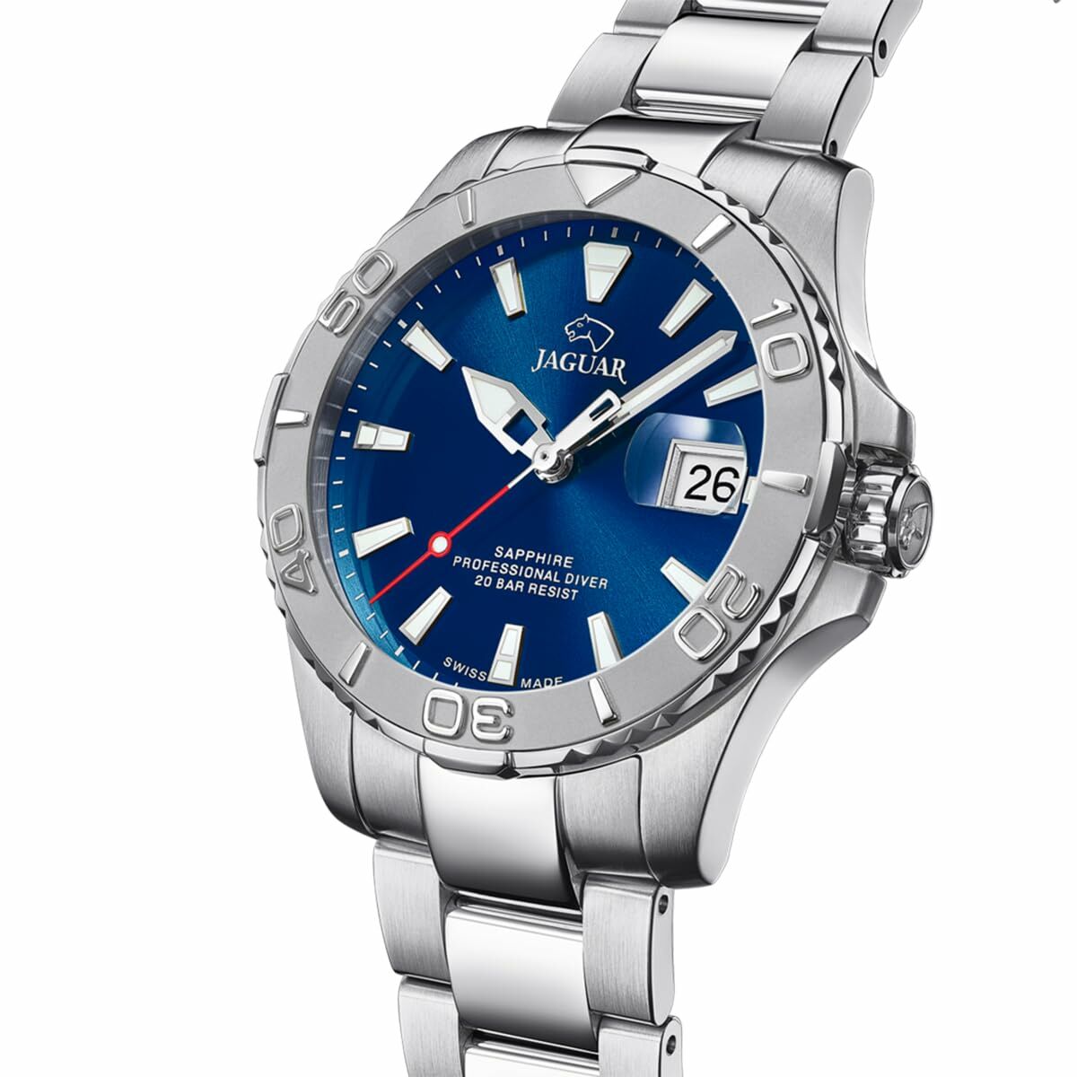 Reloj Hombre Jaguar Plateado