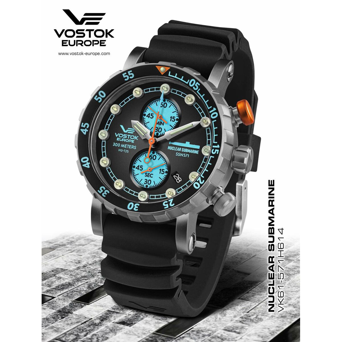 Reloj Hombre Vostok Negro Gris