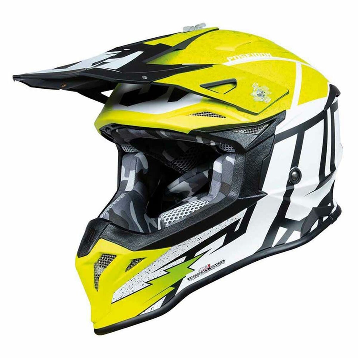Casco Integral Just1 J-18 F HEXA Negro Blanco