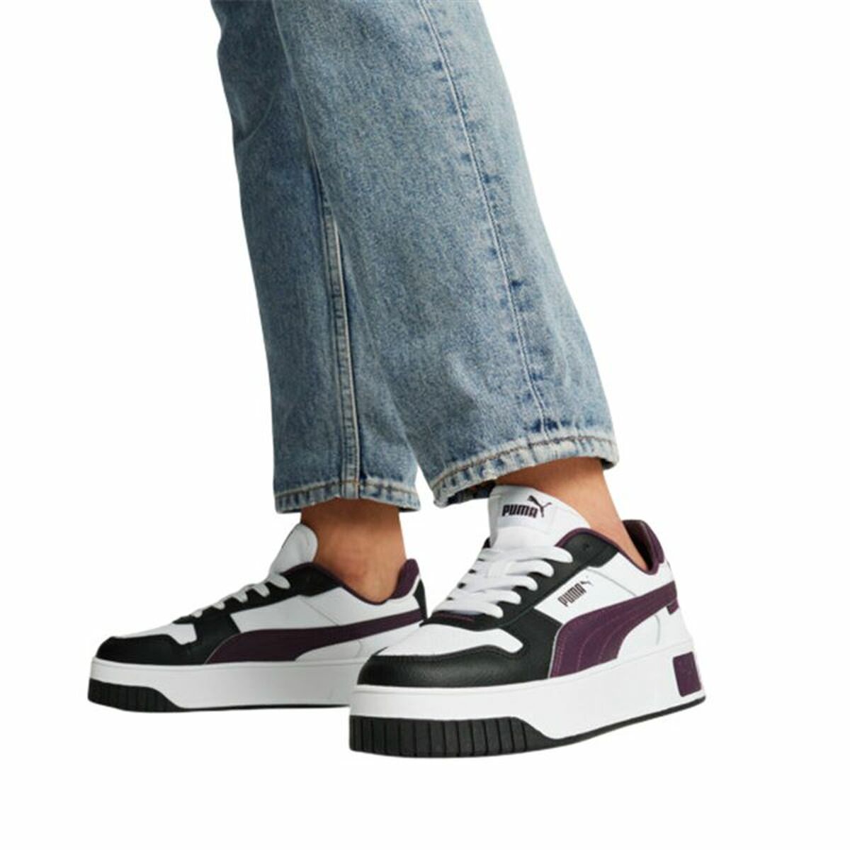 Zapatillas Casual de Mujer Puma Carina Street Blanco Azul marino