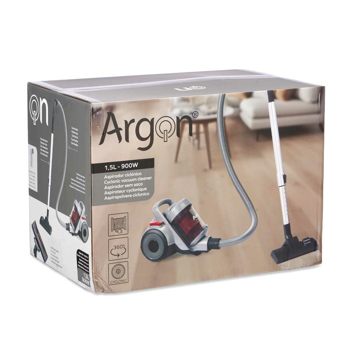 Aspiradora Argon Rojo Gris 900 W