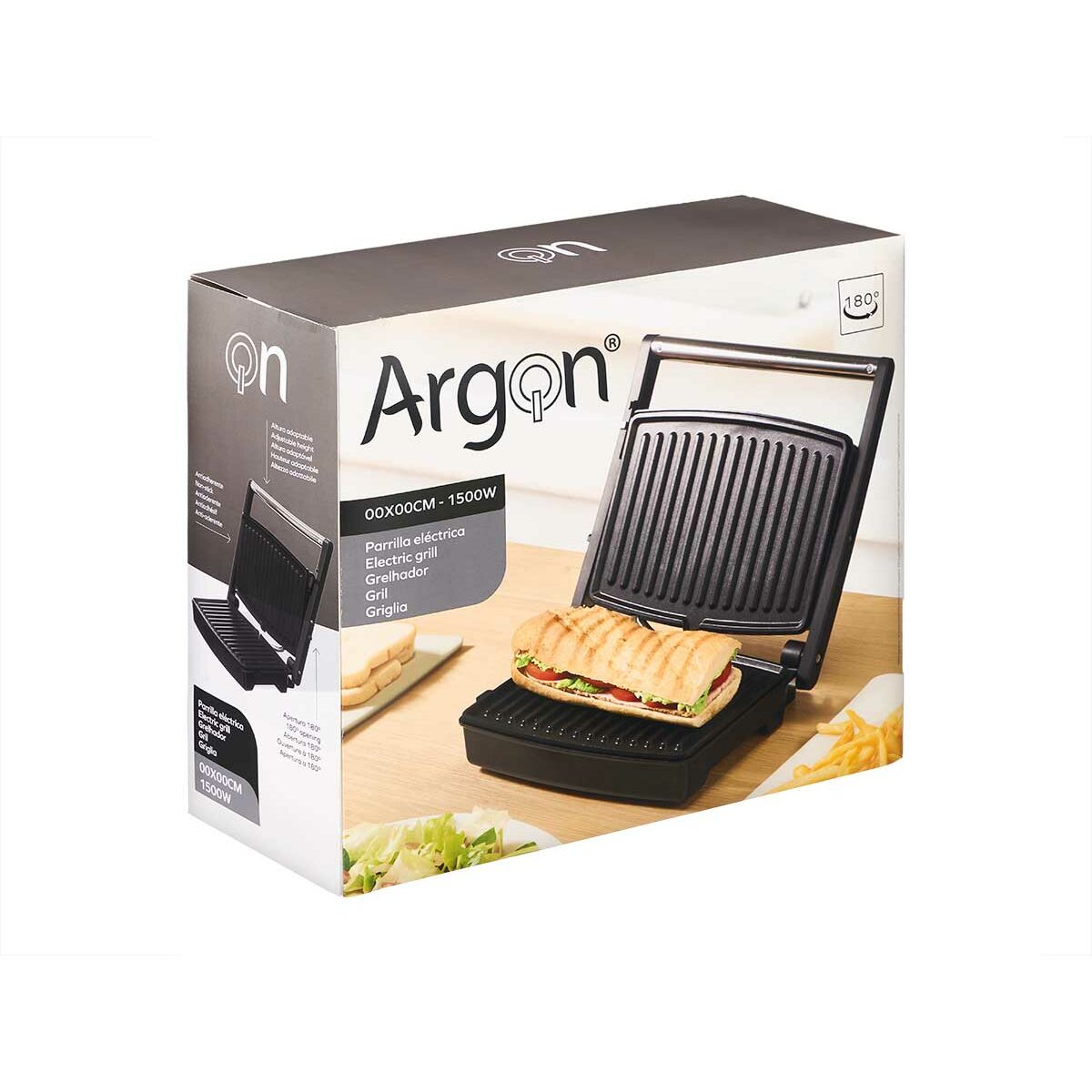 Grill de contacto Argon Negro 1500 W
