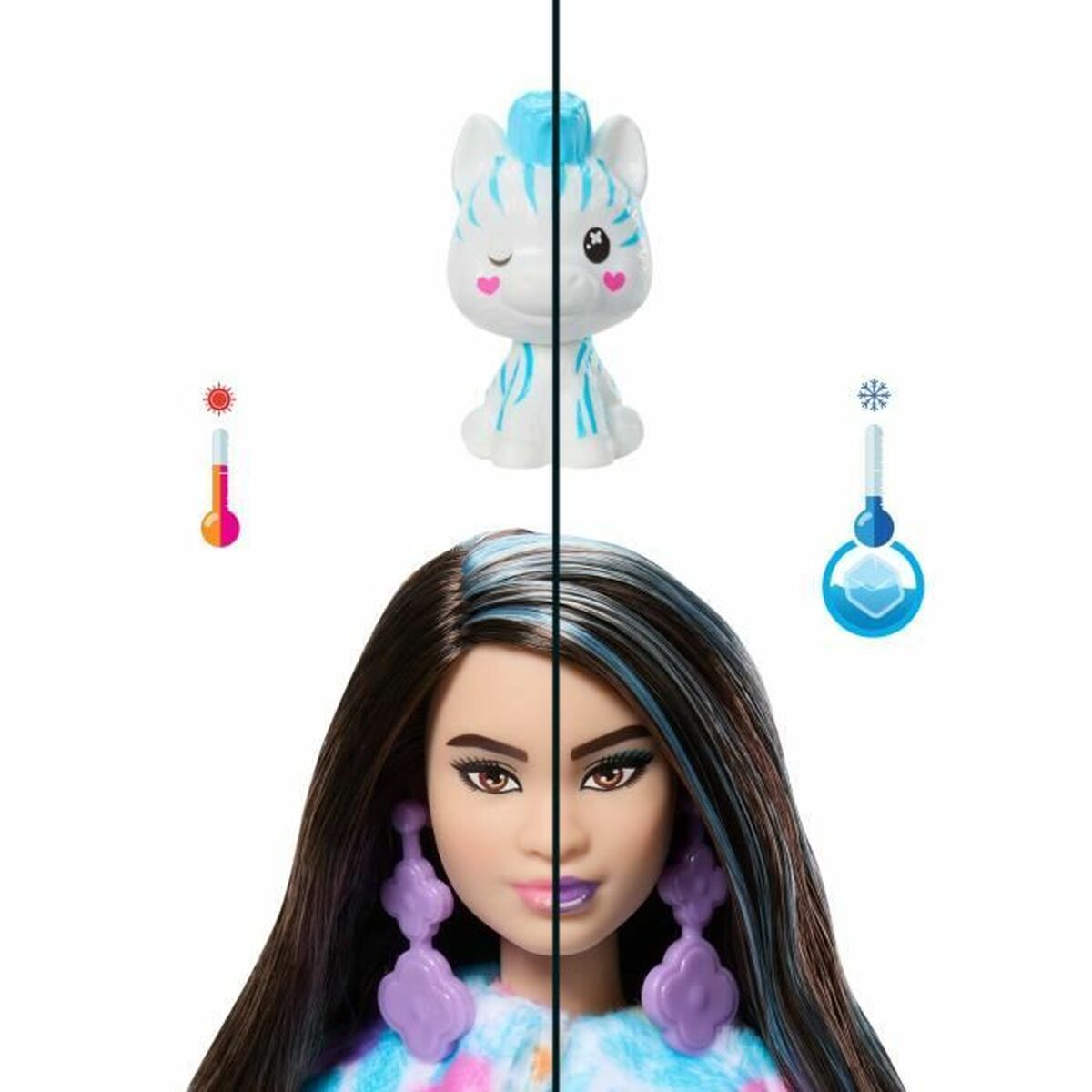 Muñeco Bebé con Accesorios Barbie Zebra Doll Colorful Dream