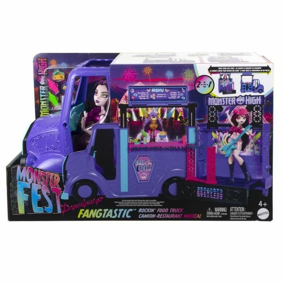 Muñeco Bebé con Accesorios Monster High Tour Bus Rock Sang-sationnel