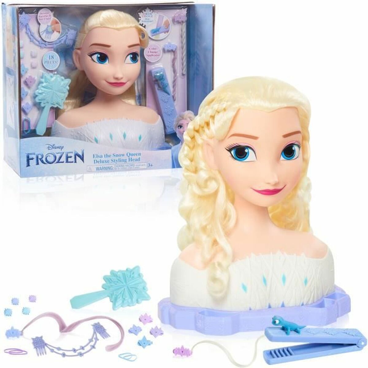 Muñeco Bebé con Accesorios Frozen Elsa Deluxe Styling Head