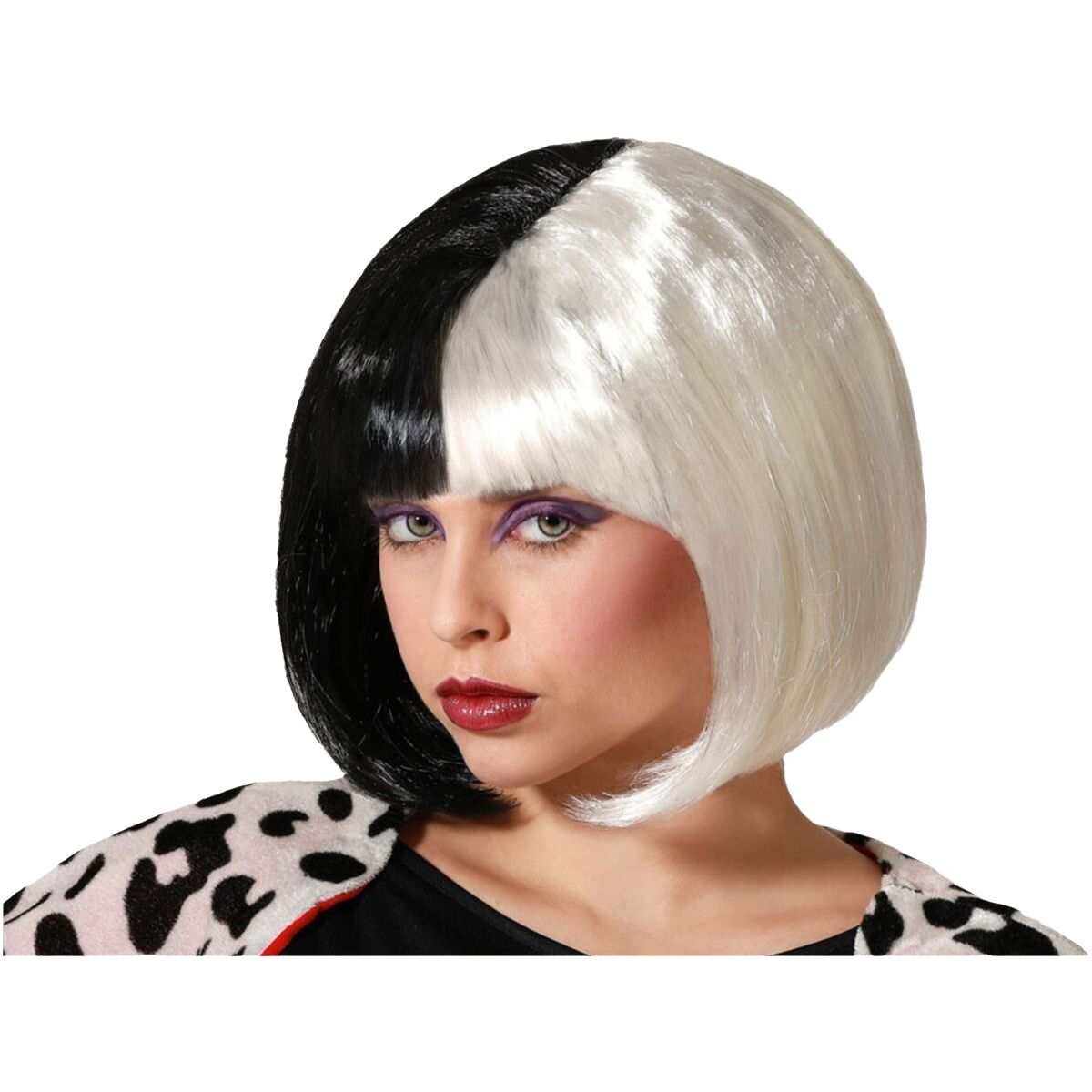 Peluca Blanco Negro