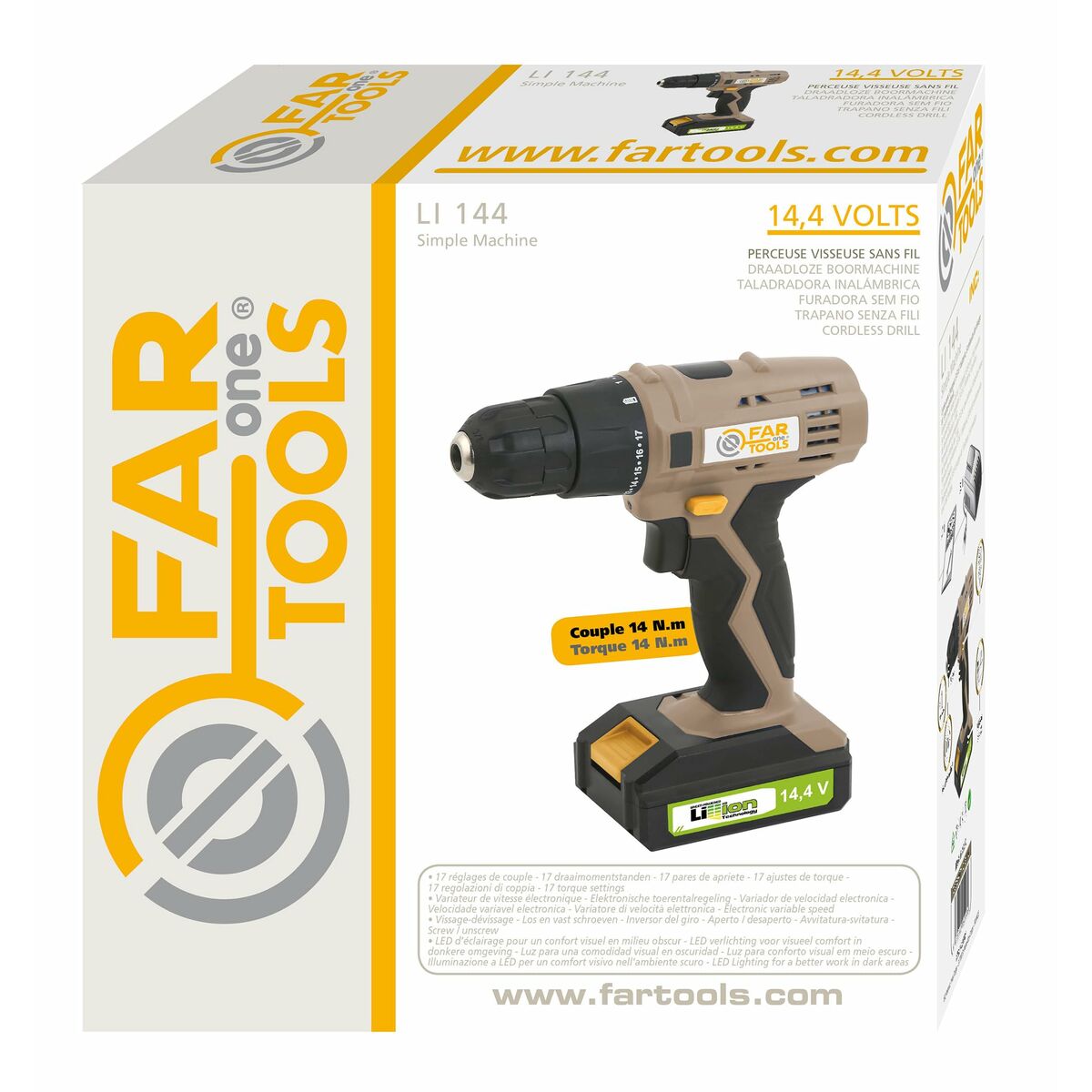 Atornillador eléctrico Fartools ONE Cordless Drill LI 144