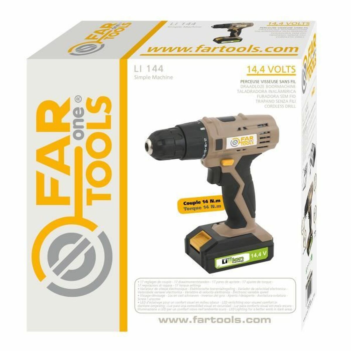 Atornillador eléctrico Fartools ONE Cordless Drill LI 144