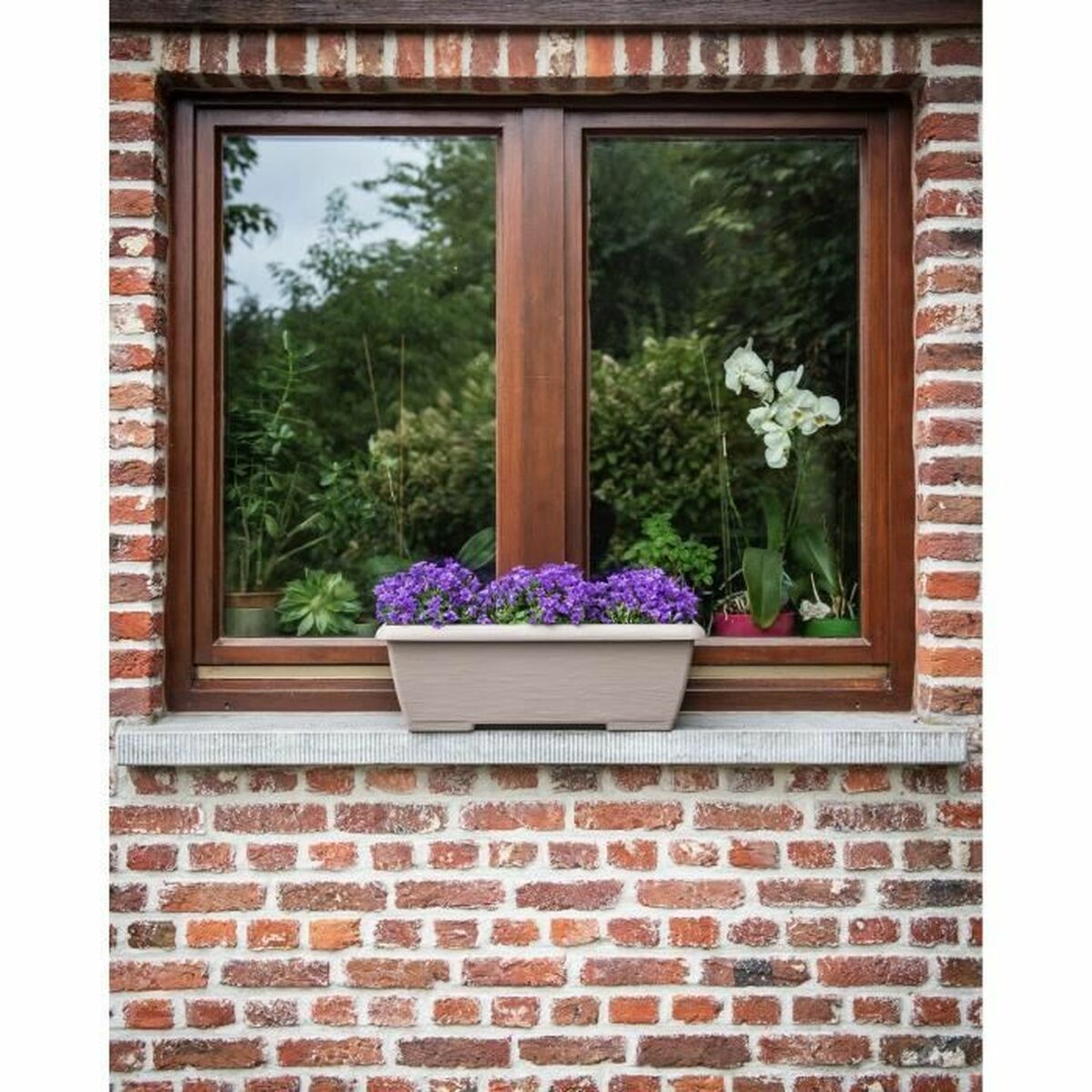 Maceta Garden ID Teramo Gris Taupé 60 cm