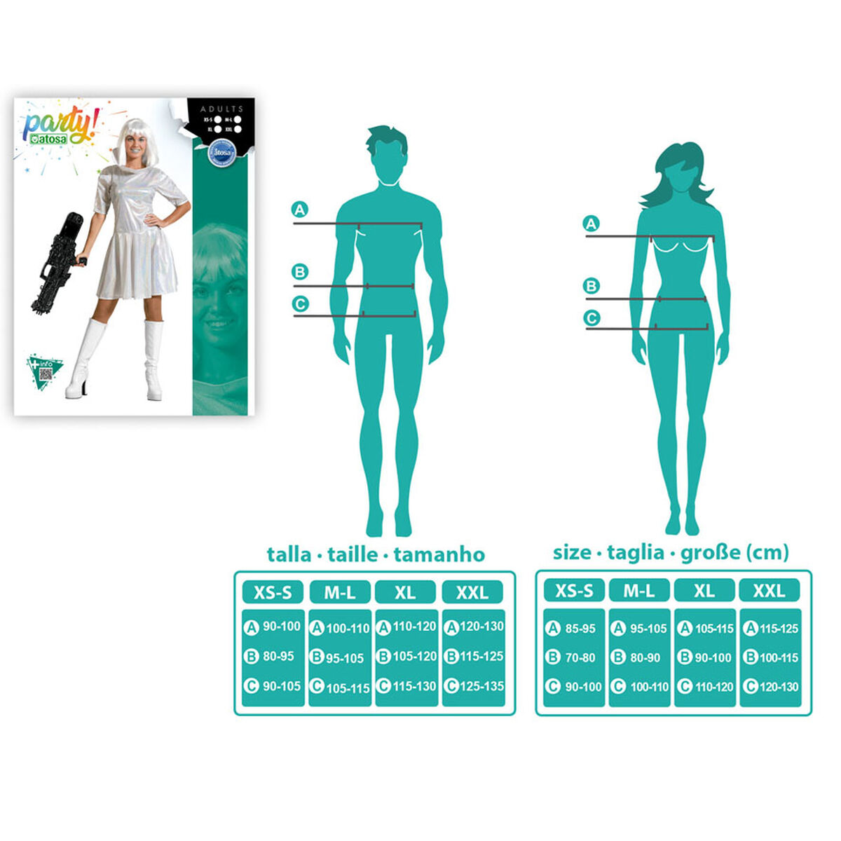 Disfraz para Adultos Blanco