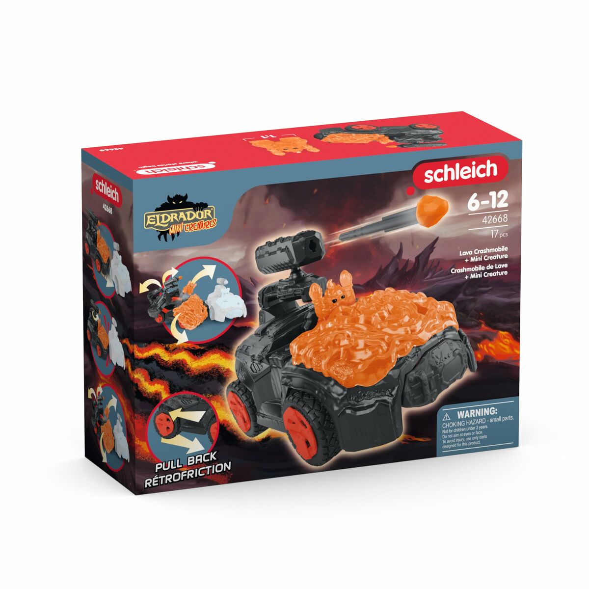 Playset Schleich Lava Crashmobile 17 Piezas