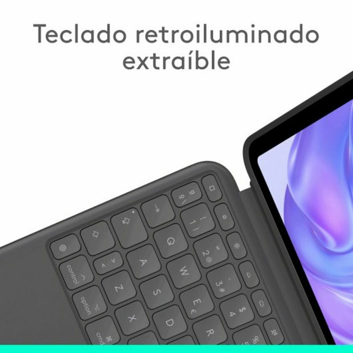Funda para Tablet y Teclado Logitech 920-012772 Grafito QWERTY