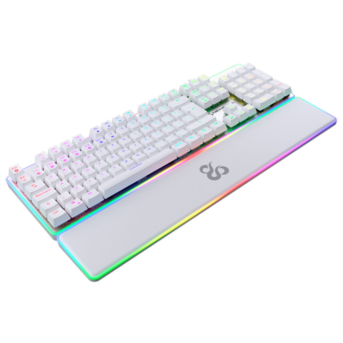 Teclado Newskill NS-KB-GUNGNYR-GAT-RE Blanco Qwerty Español QWERTY