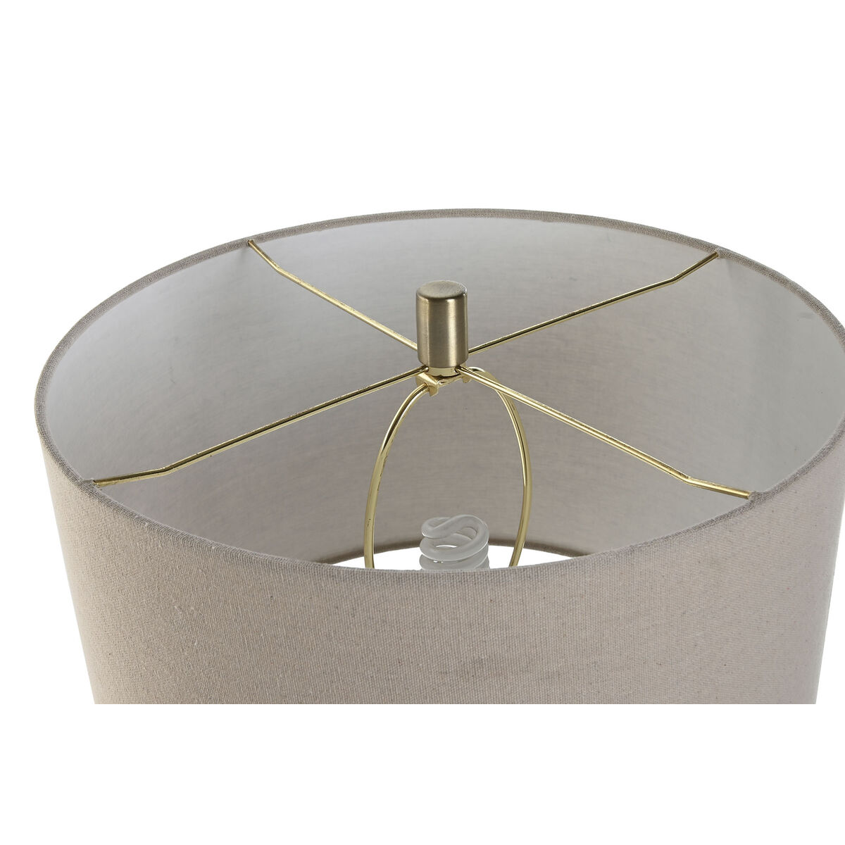 Lámpara de mesa Home ESPRIT Beige Dorado