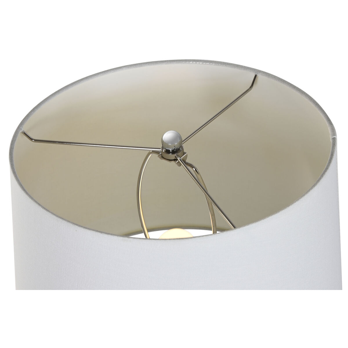 Lámpara de Pie Home ESPRIT Blanco Plateado 50 W 220 V 35 x 35 x 150 cm (3 Piezas)