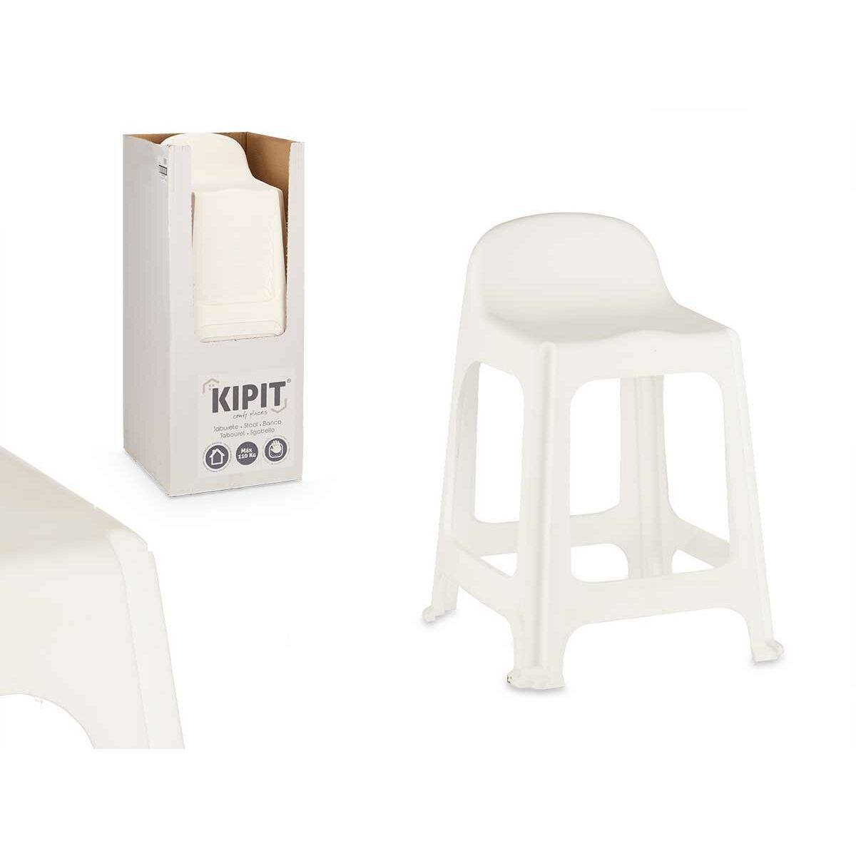 Taburete Kipit Polipropileno 40 x 59 x 44 cm (12 Unidades)