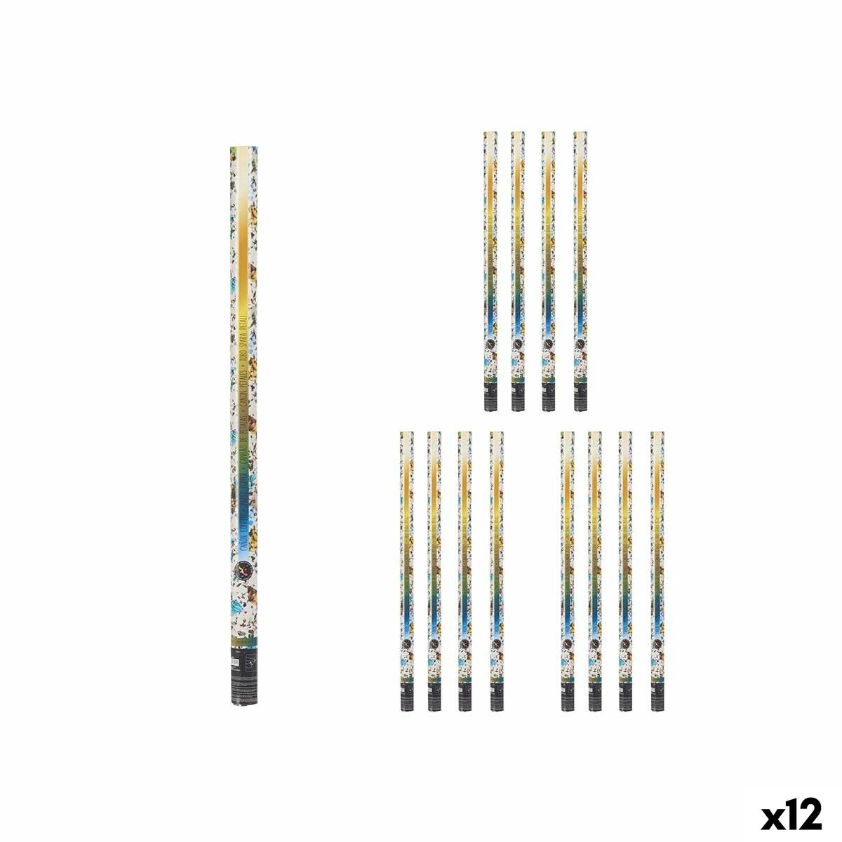 Cañón de confeti Multicolor Papel Cartón Plástico 5 x 98,5 x 5 cm (12 Unidades)