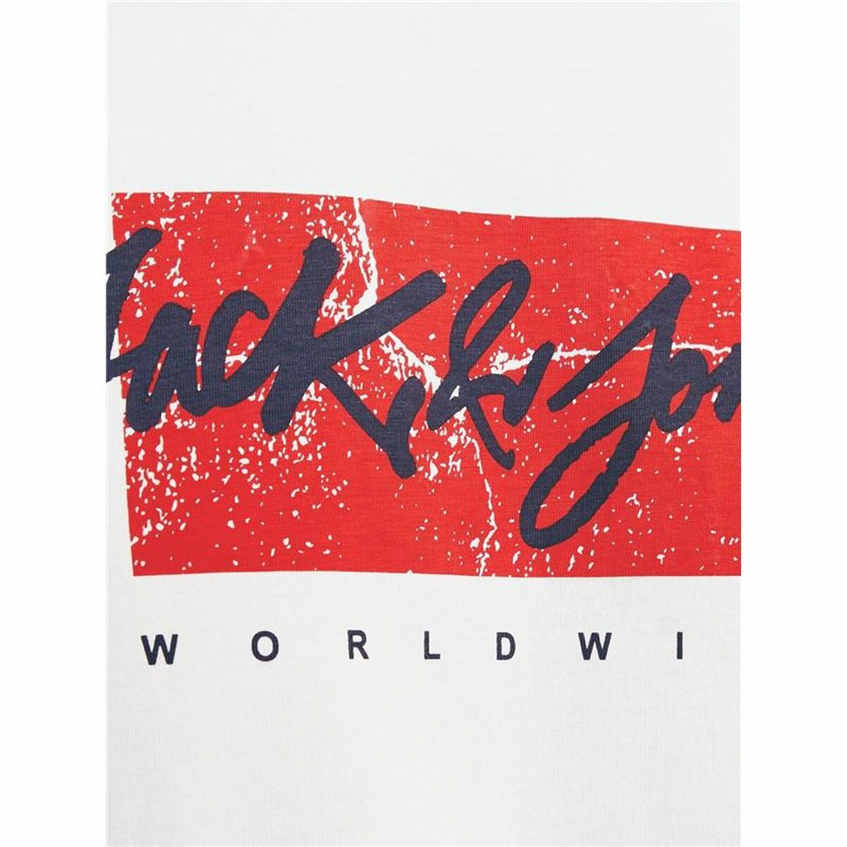 Camiseta de Manga Corta Hombre Jack & Jones tiley Blanco