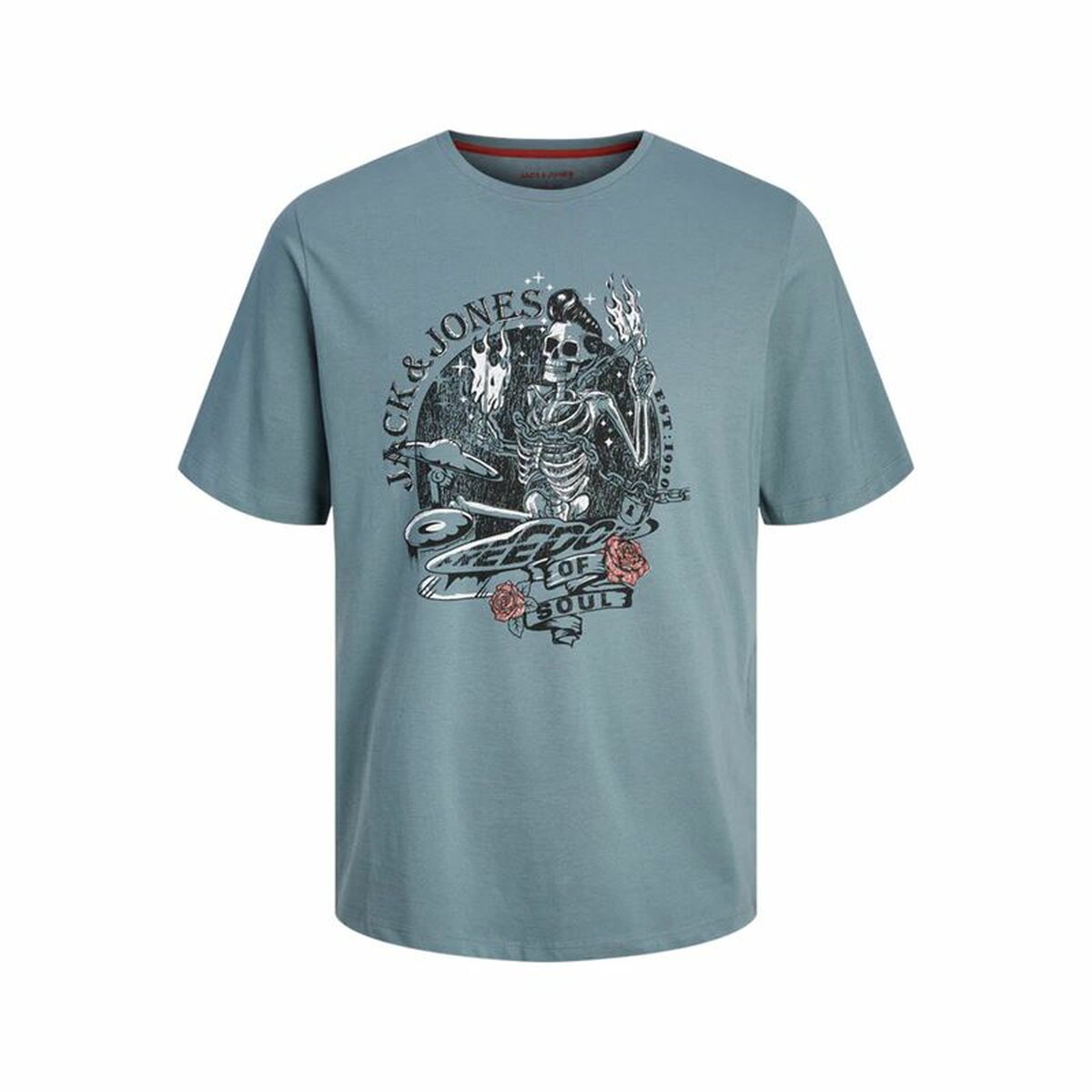 Camiseta de Manga Corta Hombre Jack & Jones Azul