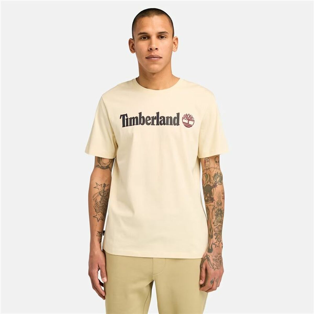 Camiseta de Manga Corta Hombre Timberland Kennebec River Linear Logo