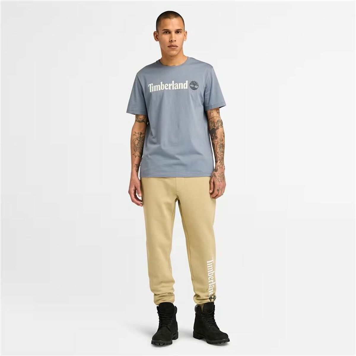 Camiseta de Manga Corta Hombre Timberland Kennebec River Linear Logo