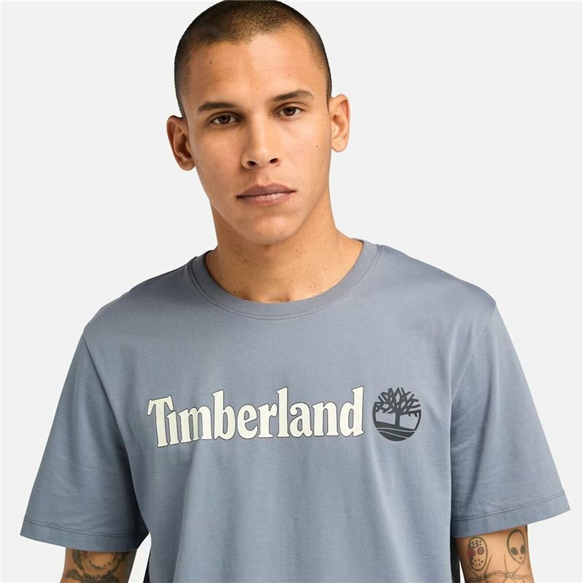 Camiseta de Manga Corta Hombre Timberland Kennebec River Linear Logo