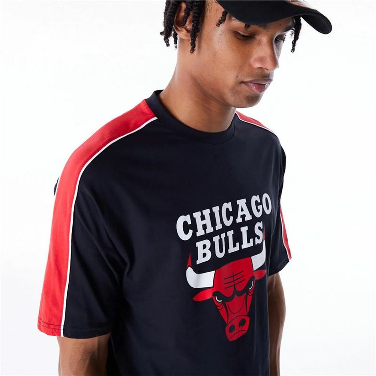 Camiseta de Manga Corta Hombre New Era NBA PANEL OS Chicago Bulls Negro