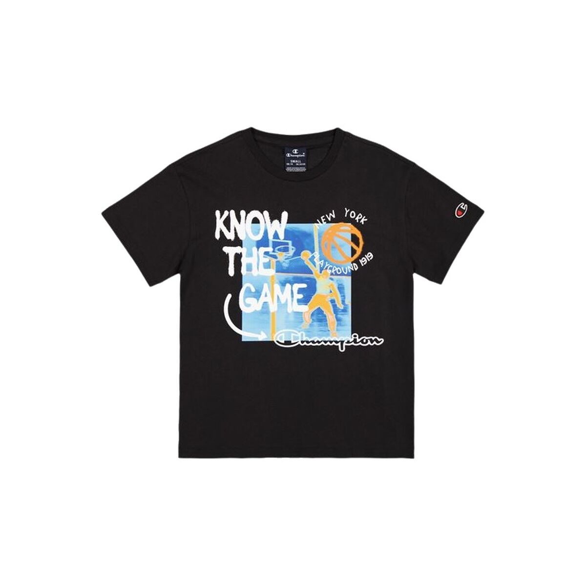 Camiseta Deportiva de Manga Corta Champion Negro