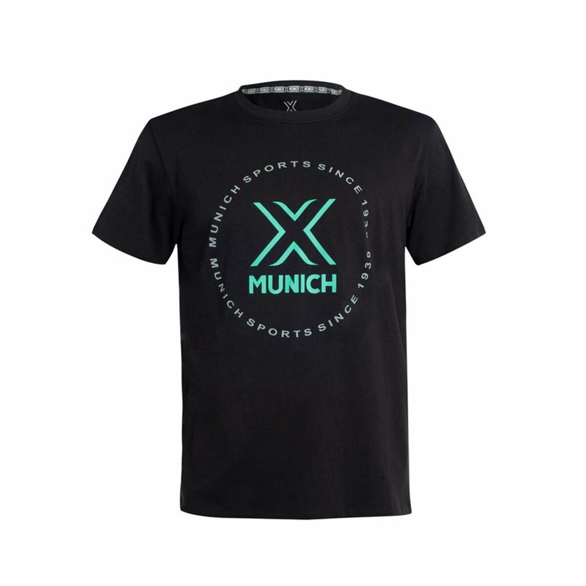 Camiseta Deportiva de Manga Corta Munich Negro