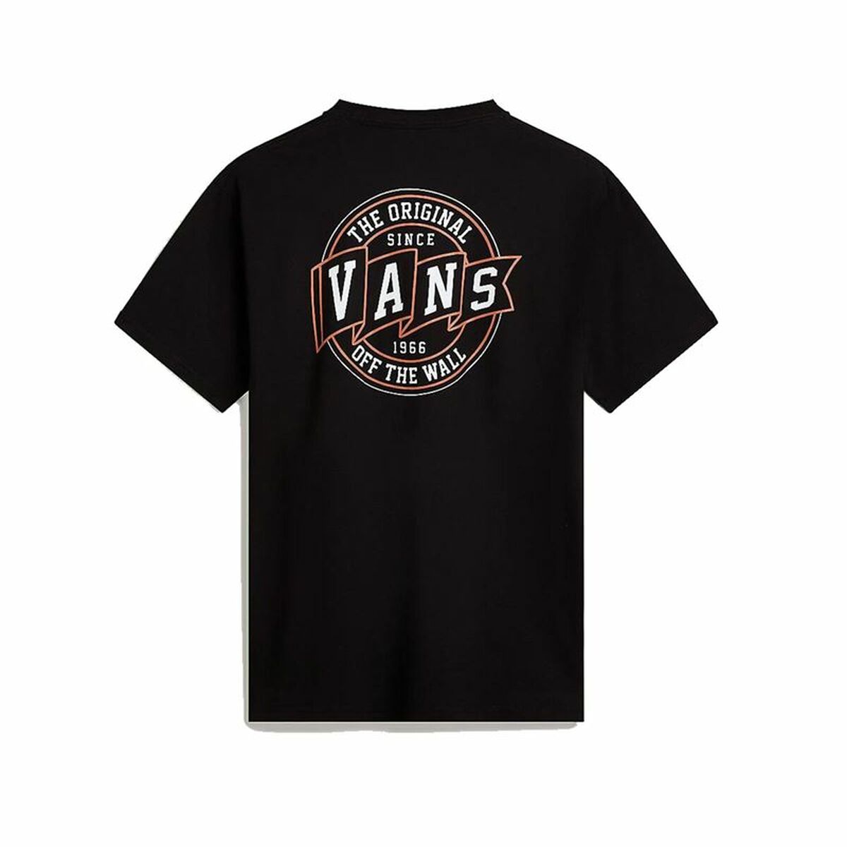 Camiseta de Manga Corta Hombre Vans Og Pennant Ss Crew Negro